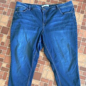 Cato plus size jeans. Has some spandex so stretchy and comfortable.